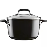 10 Pc. Hard Anodized Aluminum Nonstick Cookware Set - Black