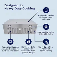 30 inch Stainless Convertible Under Cabinet Range Hood Insert