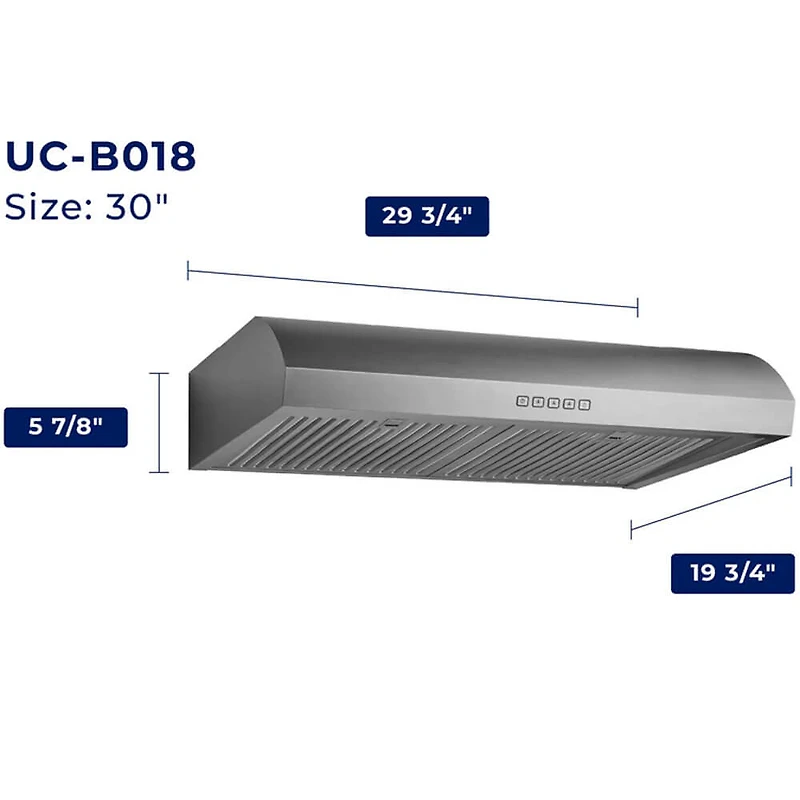 30 inch Stainless Under Cabinet Convertible Range Hood
