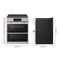 7.3 Cu. Ft. Stainless Slide-In Induction Electric Smart Double Oven Convection Range