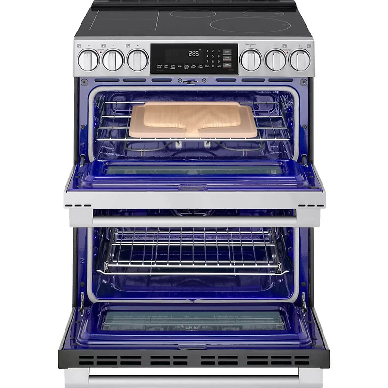 7.3 Cu. Ft. Stainless Slide-In Induction Electric Smart Double Oven Convection Range