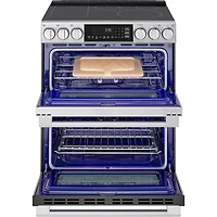 7.3 Cu. Ft. Stainless Slide-In Induction Electric Smart Double Oven Convection Range