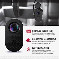 SC 120 QHD 1440p Smart Dash Cam with Built-In Wifi and 16GB MicroSD Card