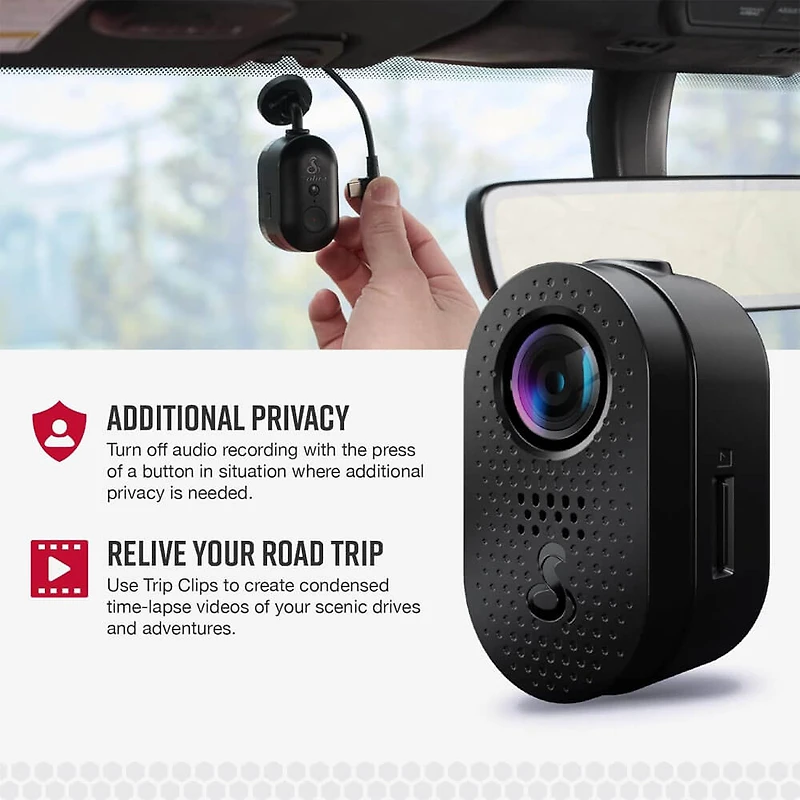 SC 120 QHD 1440p Smart Dash Cam with Built-In Wifi and 16GB MicroSD Card