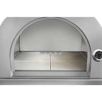 28 inch Pro Style Stainless Outdoor Wood-Burning Pizza Oven and Cabinet
