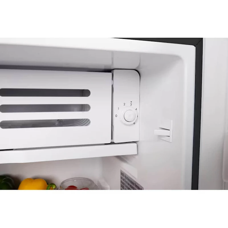 3.2 Cu. Ft. Black Retro Compact Refrigerator with Side Bottle Opener