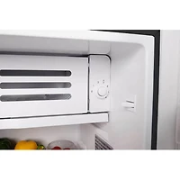 3.2 Cu. Ft. Black Retro Compact Refrigerator with Side Bottle Opener