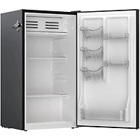 3.2 Cu. Ft. Black Retro Compact Refrigerator with Side Bottle Opener