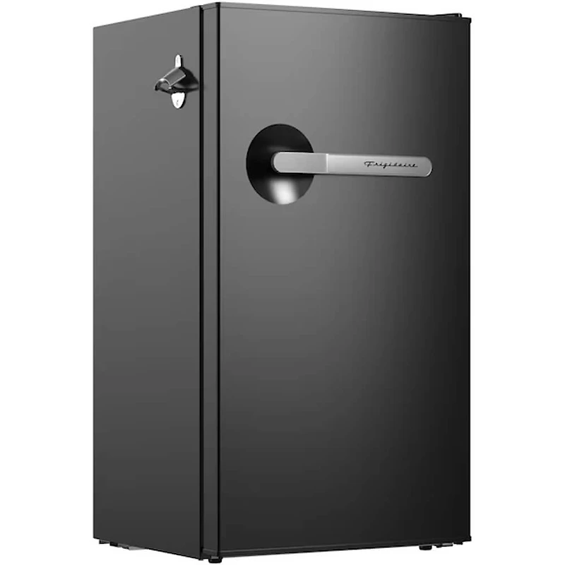3.2 Cu. Ft. Black Retro Compact Refrigerator with Side Bottle Opener