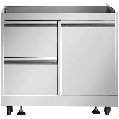 6 Pc. L Shaped Modular Outdoor Kitchen Island Suite w/ 4-Burner Propane Gas Grill