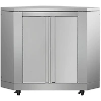 6 Pc. L Shaped Modular Outdoor Kitchen Island Suite w/ 4-Burner Propane Gas Grill