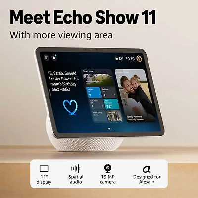 Echo Show 11 2025 with Alexa - Glacier White