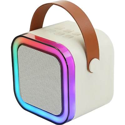 Mini Bluetooth RGB Karaoke Speaker with Wireless Mic - Sahara