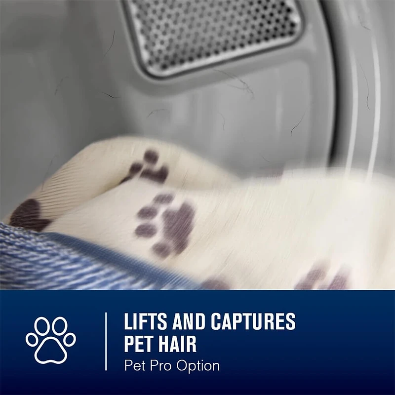 7.4 Cu. Ft. Silver Top Load High Efficiency Smart Dryer with Pet Pro Option