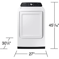 7.4 Cu. Ft. White Top Load High Efficiency Electric Smart Dryer