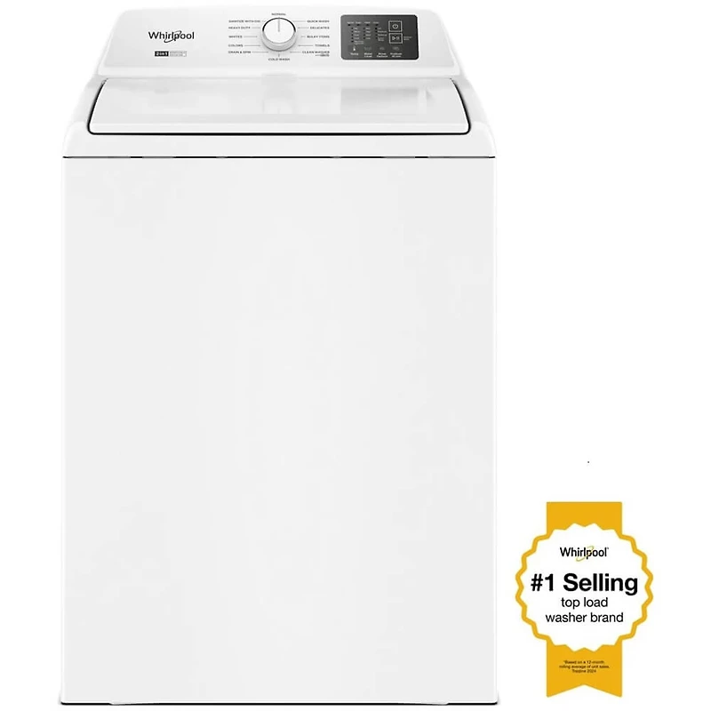 4.2-4.3 Cu. Ft. White Top Load High Efficiency Washer