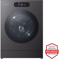 5.8 Cu. Ft. Brushed Black Steel Front Load Smart All-in-One Washer/Dryer Combo