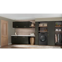 5.8 Cu. Ft. Brushed Black Steel Front Load Smart All-in-One Washer/Dryer Combo