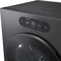5.8 Cu. Ft. Brushed Black Steel Front Load Smart All-in-One Washer/Dryer Combo