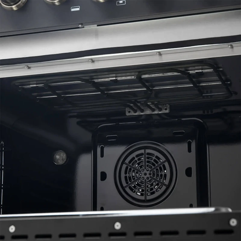 5.36 Cu. Ft. Black Freestanding Convection Dual Fuel Range