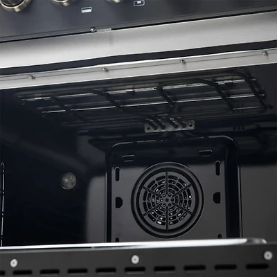 5.36 Cu. Ft. Black Freestanding Convection Dual Fuel Range