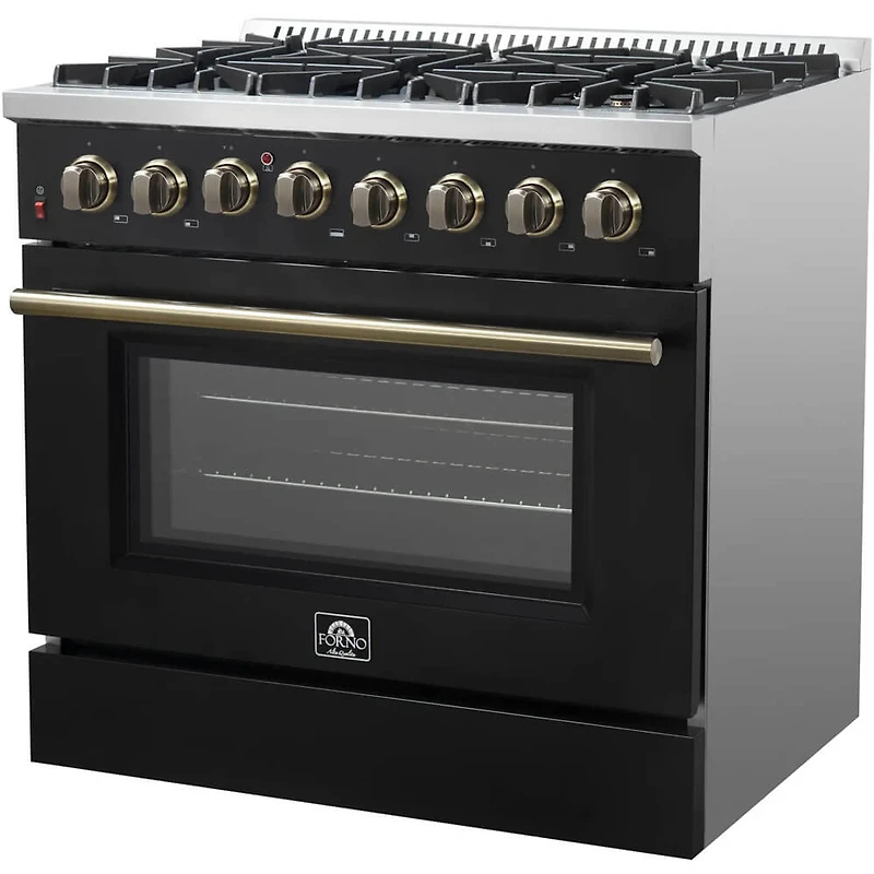5.36 Cu. Ft. Black Freestanding Convection Dual Fuel Range