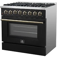 5.36 Cu. Ft. Black Freestanding Convection Dual Fuel Range