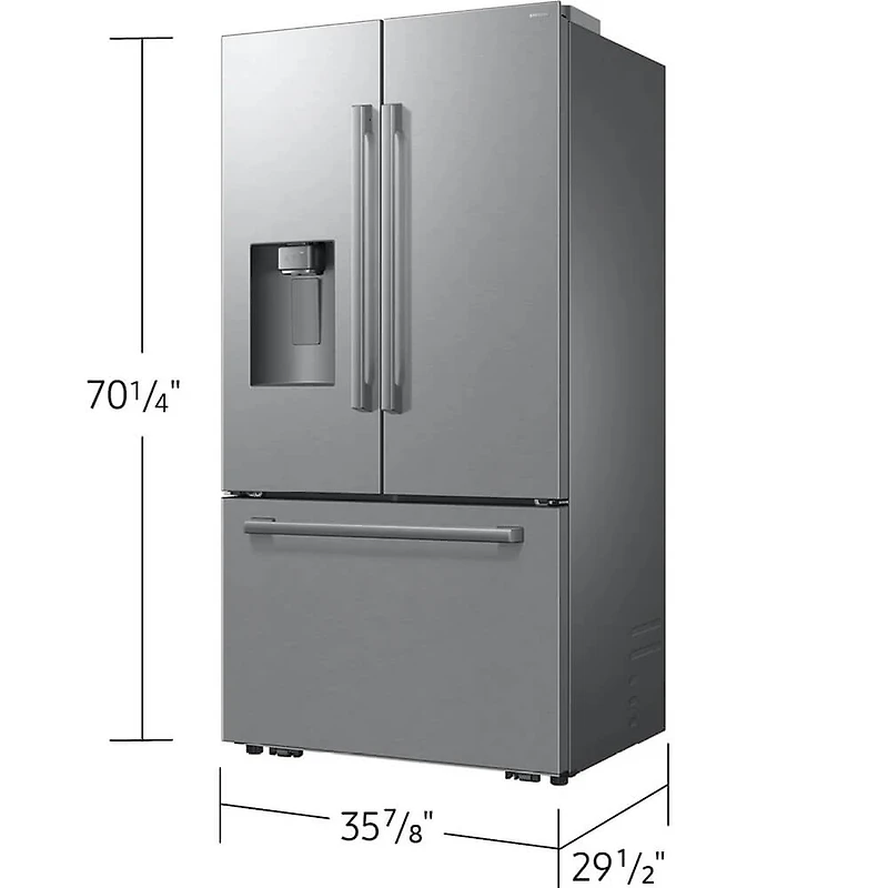 23.5 Cu. Ft. Bespoke Stainless French Door Counter Depth Smart Refrigerator