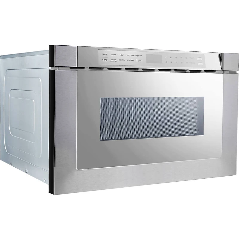 1.2 Cu. Ft. Silver Mirror Built-In Microwave Drawer