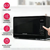 0.7 Cu. Ft. Black Countertop Microwave