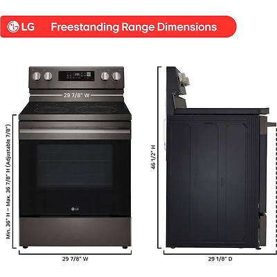 6.3 Cu. Ft. Black Stainless Freestanding Convection Smart Electric Range