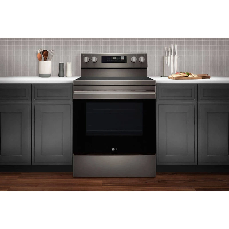 6.3 Cu. Ft. Black Stainless Freestanding Convection Smart Electric Range