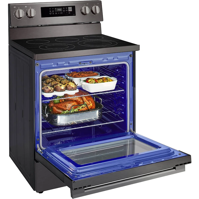 6.3 Cu. Ft. Black Stainless Freestanding Convection Smart Electric Range