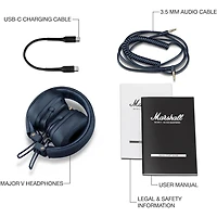 Major V Wireless On-Ear Headphones - Midnight Blue
