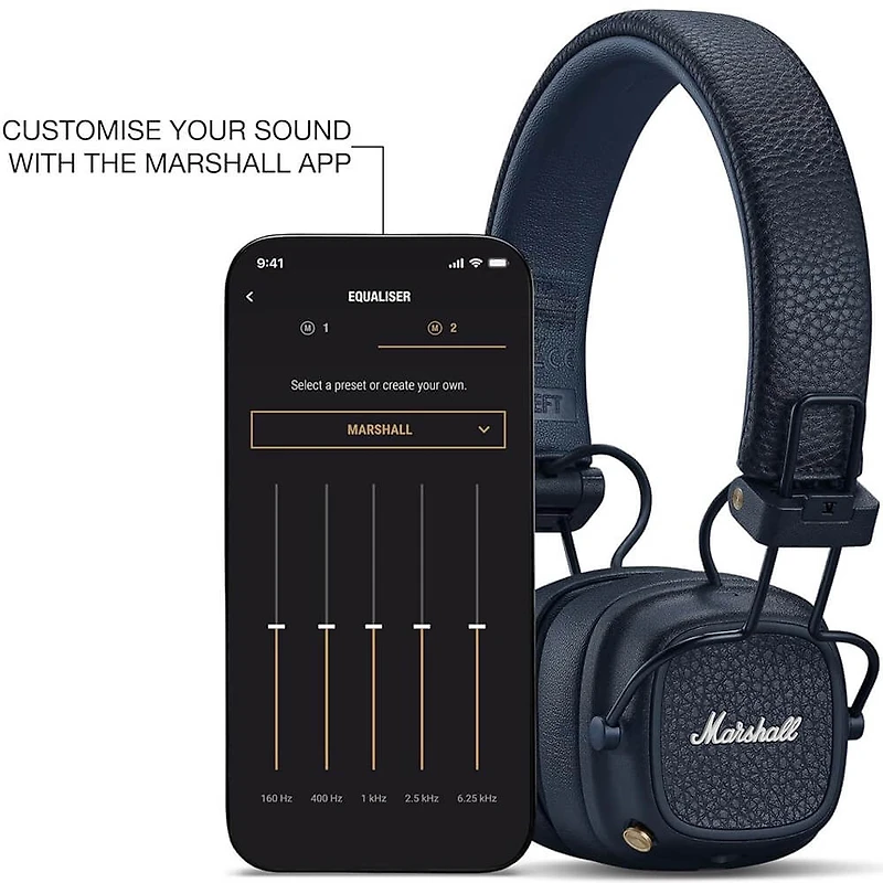 Major V Wireless On-Ear Headphones - Midnight Blue