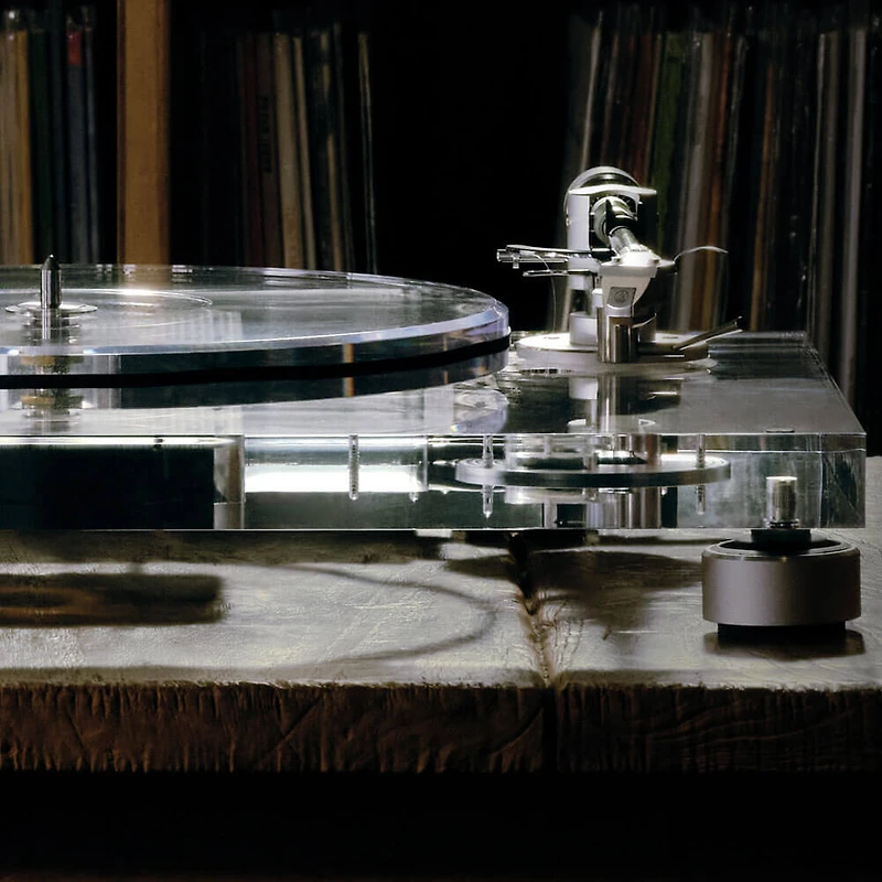 Fully Manual Belt-Drive Transparent Acrylic Turntable with Dual Moving Coil Cartridge