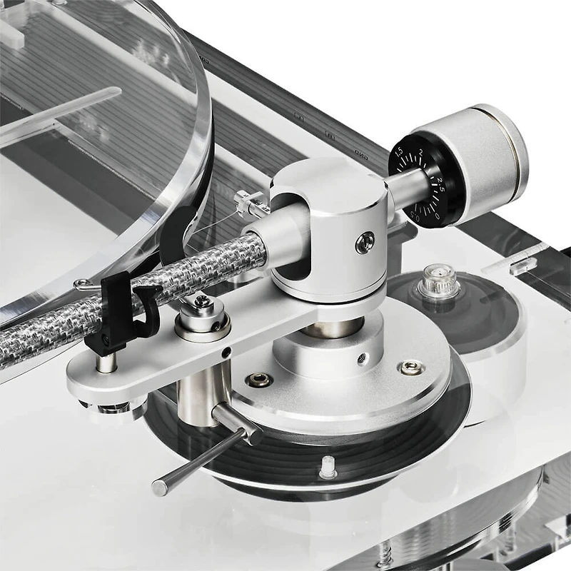 Fully Manual Belt-Drive Transparent Acrylic Turntable with Dual Moving Coil Cartridge