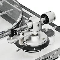 Fully Manual Belt-Drive Transparent Acrylic Turntable with Dual Moving Coil Cartridge