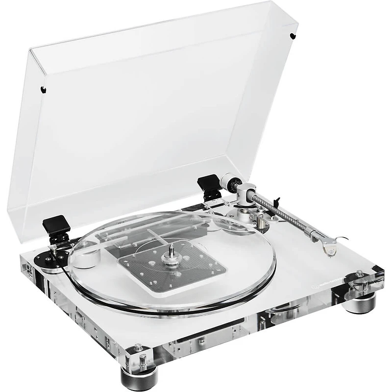 Fully Manual Belt-Drive Transparent Acrylic Turntable with Dual Moving Coil Cartridge