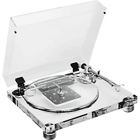 Fully Manual Belt-Drive Transparent Acrylic Turntable with Dual Moving Coil Cartridge