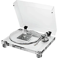 Fully Manual Belt-Drive Transparent Acrylic Turntable with Dual Moving Coil Cartridge