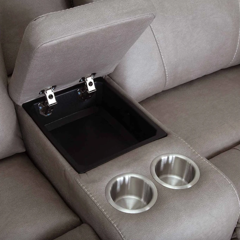 Ransom Reclining Console Loveseat - Astrid Stone