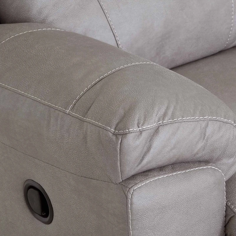Ransom Reclining Console Loveseat - Astrid Stone