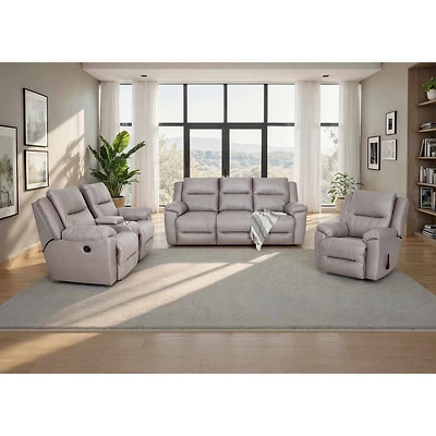 Ransom Reclining Sofa with Drop Down Table - Astrid Stone