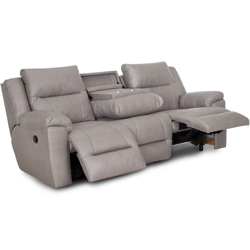 Ransom Reclining Sofa with Drop Down Table - Astrid Stone