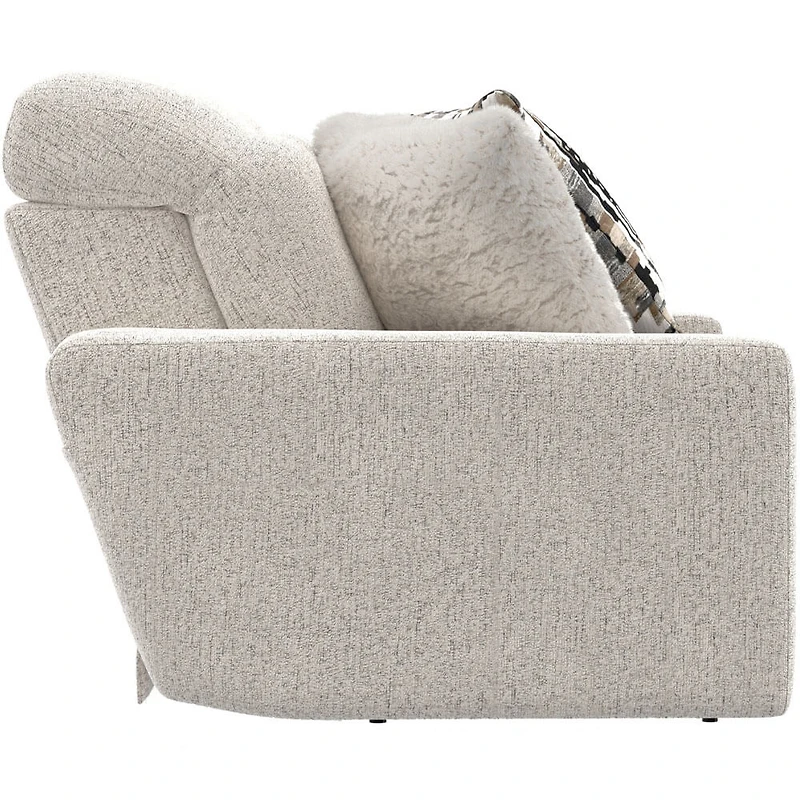 Darby Power Reclining Console Loveseat with Power Adjustable Headrest - Cotton