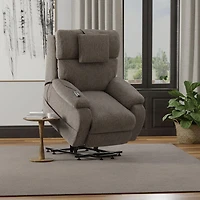 Snoozer Dual Power Lift Power Headrest Lay Flat Recliner - Fossil