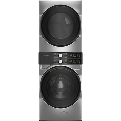 Radiant Silver 4.5 Cu. Ft. Washer/7.4 Cu. Ft. Dryer Electric Smart Laundry Tower