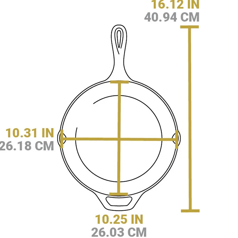 10.25 inch Seasoned Cast Iron Skillet - USA Icons