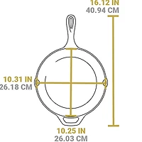 10.25 inch Seasoned Cast Iron Skillet - USA Icons